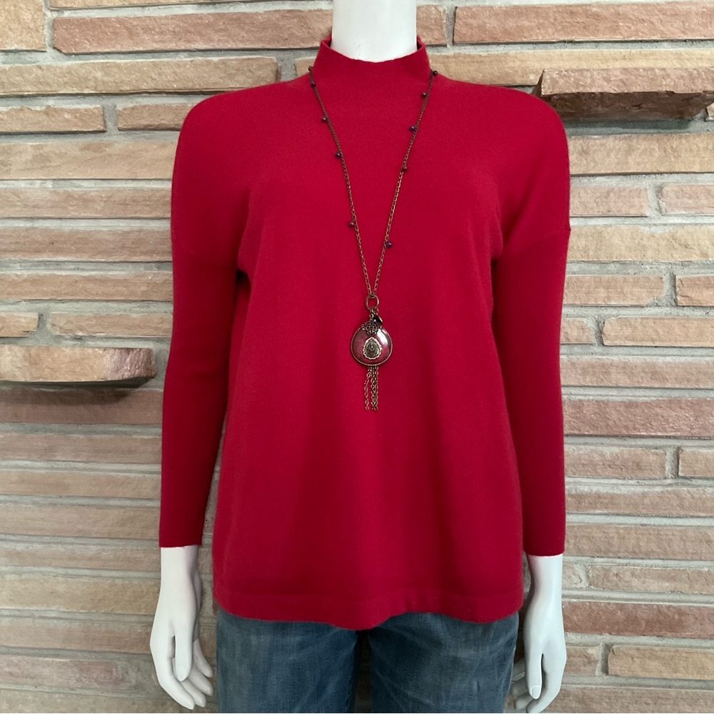 Red Cashmere Sweater XS Petite